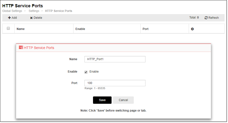 Configuring HTTP service port settings | FortiDDoS 5.7.3 | Fortinet ...