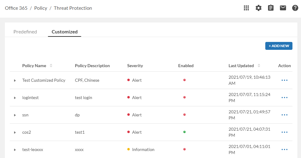 Customized Policy Configurations | FortiCASB 24.4.b | Fortinet Document ...