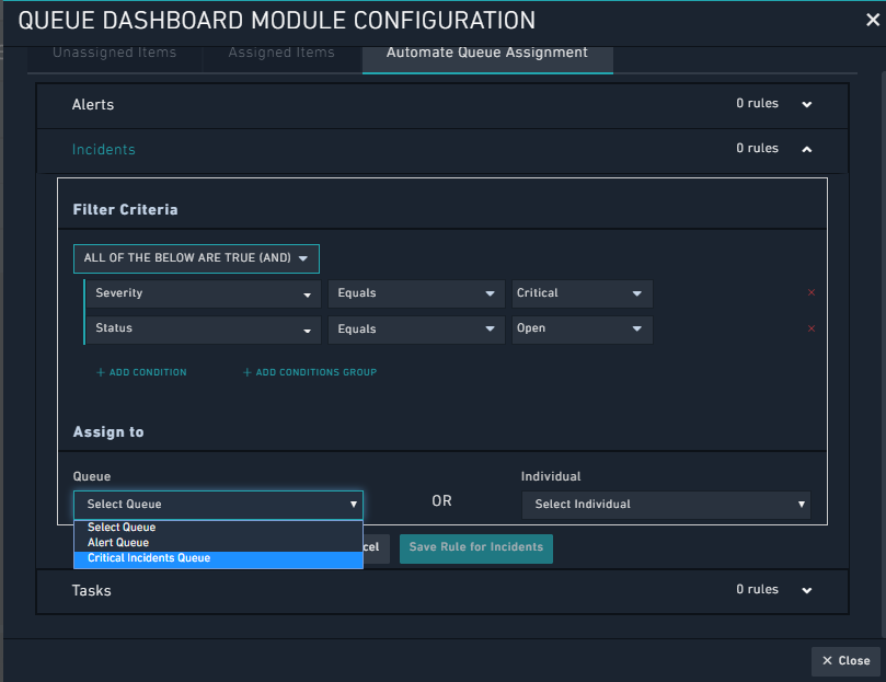 Automating queues: Assigning unassigned items to a specific queue