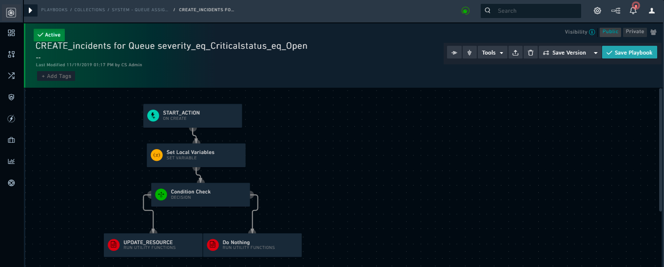 Automating queues: Sample Create Playbook