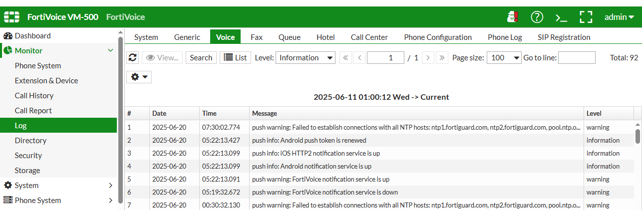 Detecting the security risks | FortiVoice 7.2.2 | Fortinet Document Library