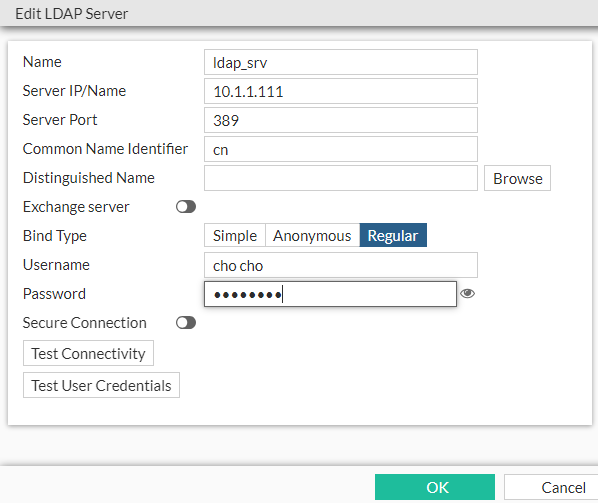 Configuring an LDAP server | FortiProxy 7.2.0 | Fortinet Document Library