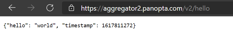 Navigating to endpoint from browser.