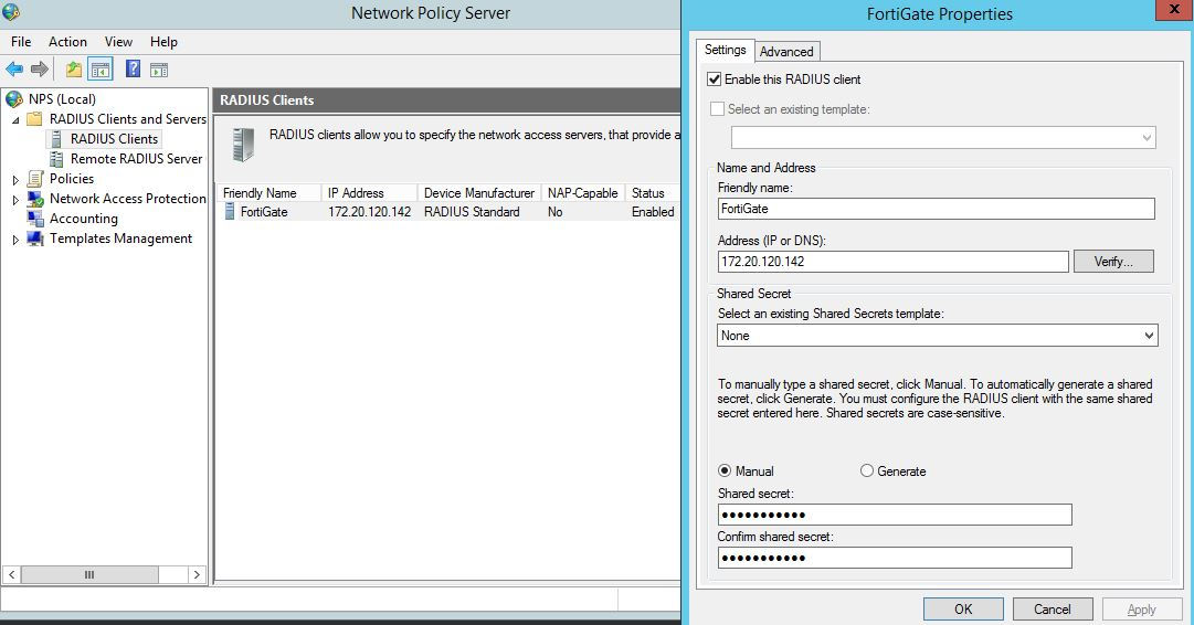 Configuring WiFi with WSSO using Windows NPS and user groups FortiAP / FortiWiFi 7.4.0