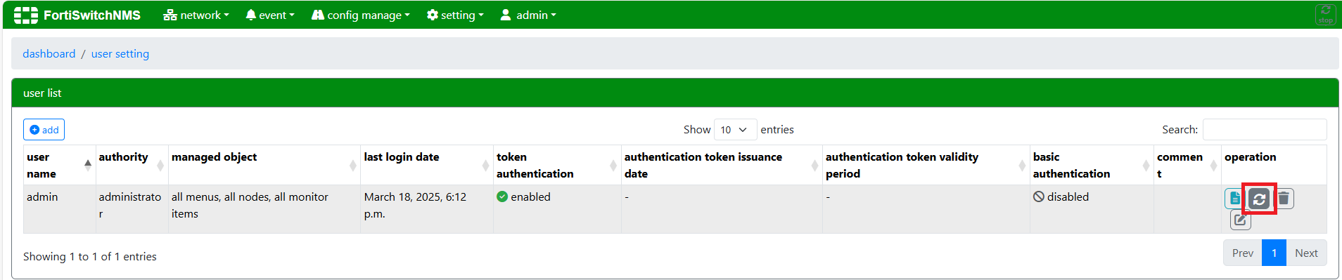 Using the REST API | FortiSwitchNMS | Fortinet Document Library