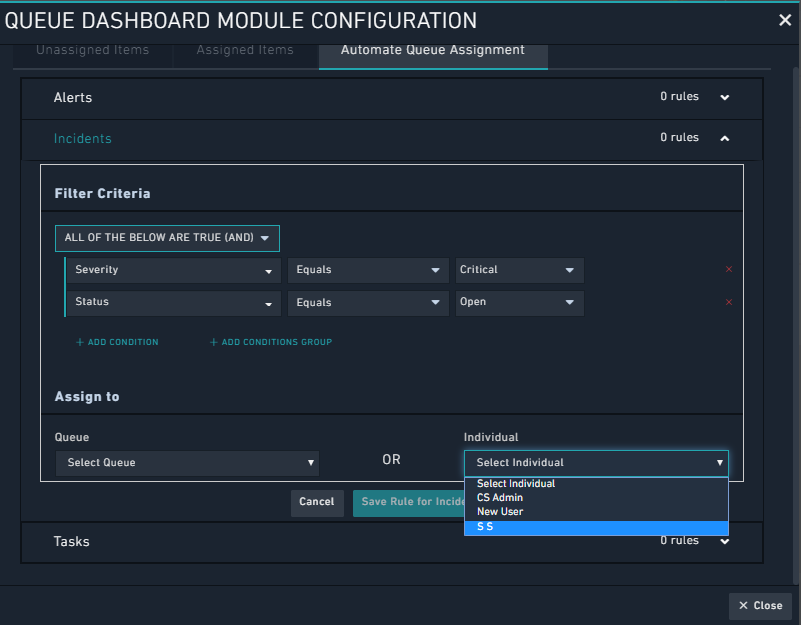 Automating queues: Assigning unassigned items to a specific user