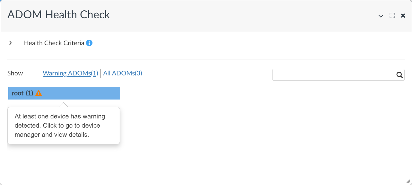 Checking ADOM health FortiManager 7.6.0 Document Library