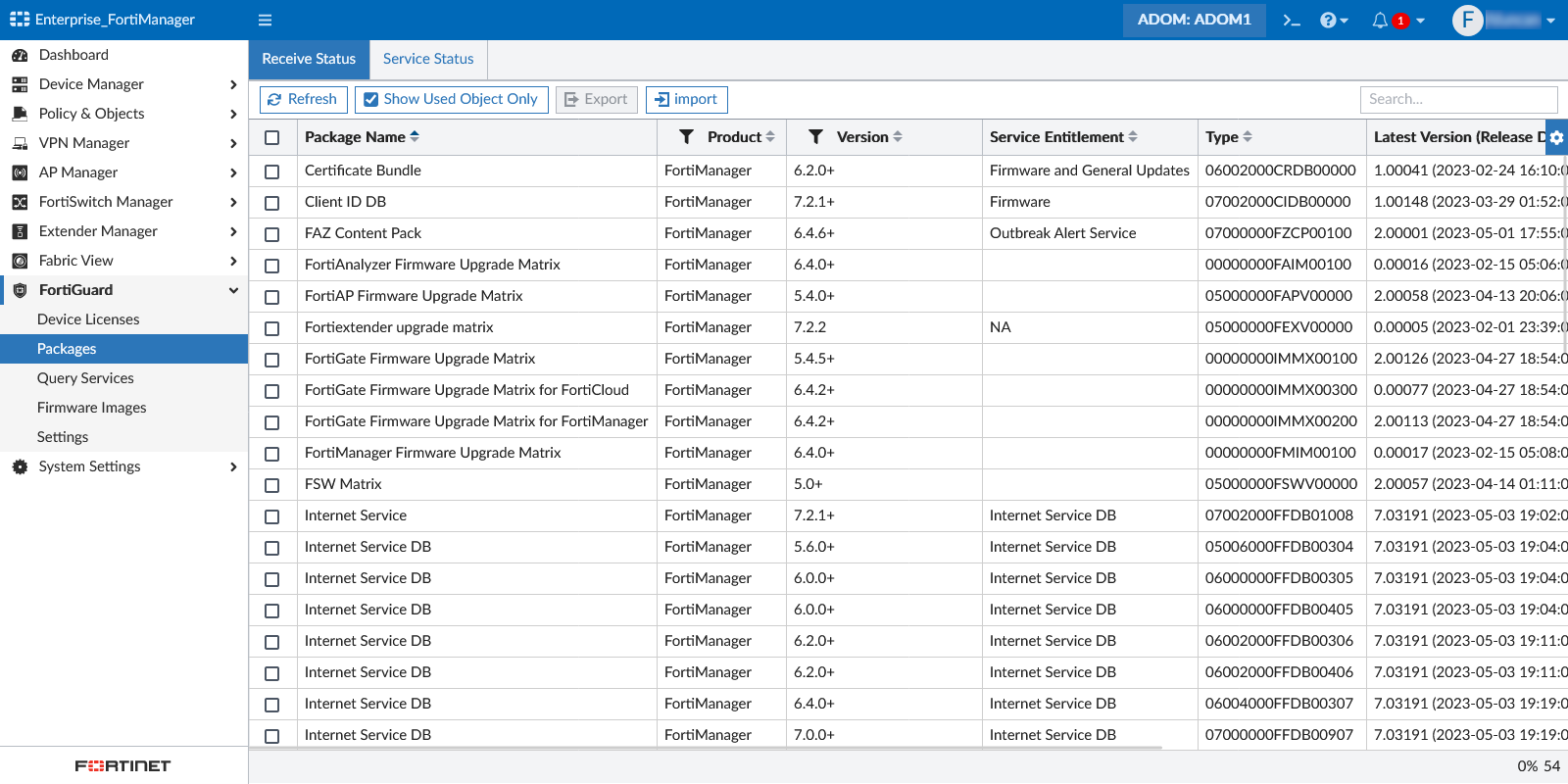 Exporting packages example | FortiManager 7.6.0 | Fortinet Document Library