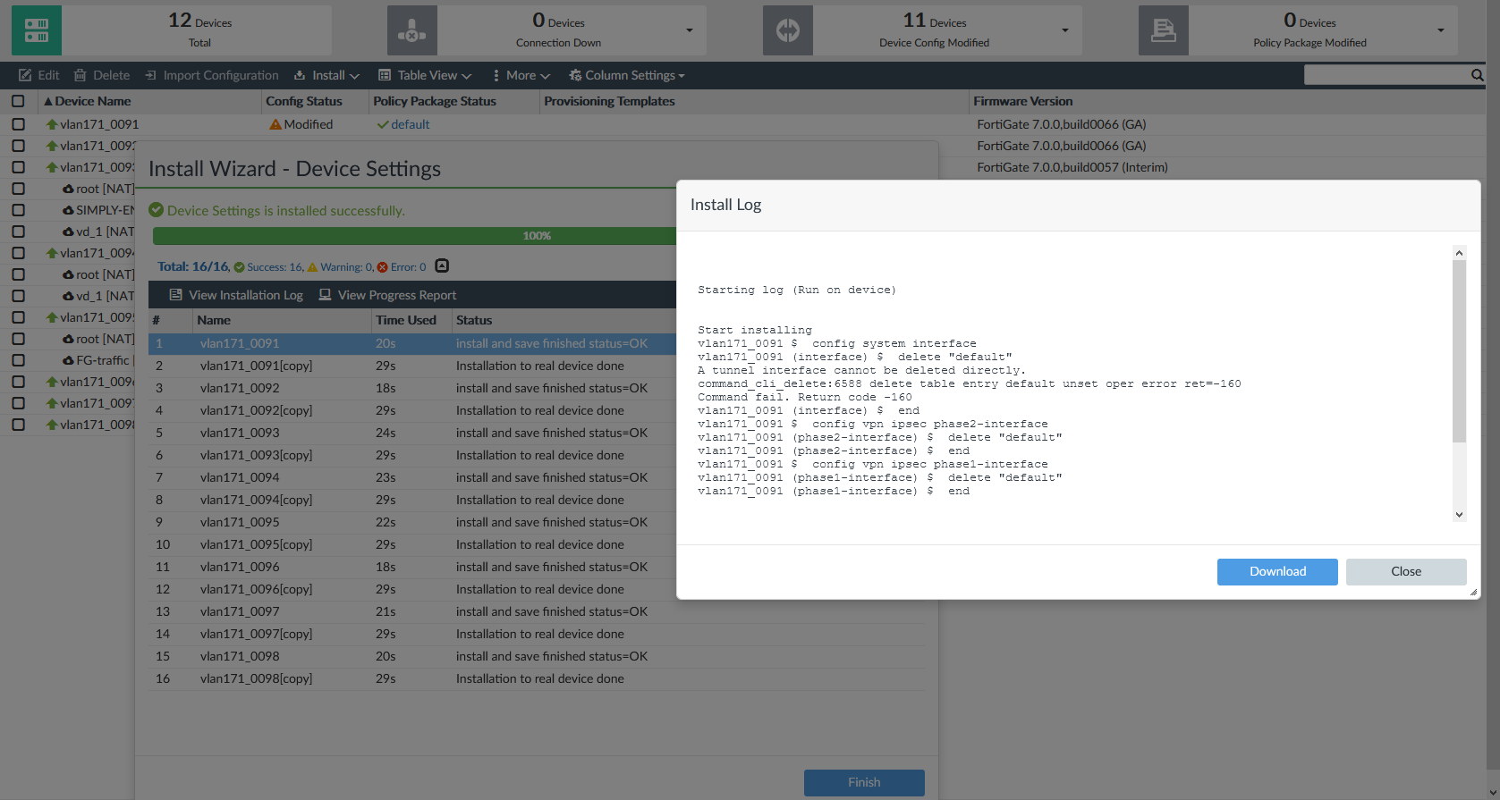 Un-assigning IPsec templates | FortiManager 7.6.0 | Fortinet Document ...