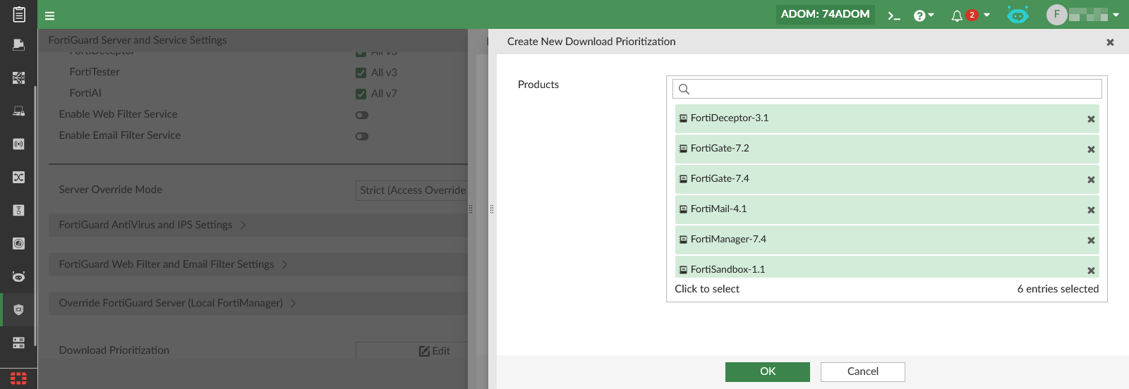 Fortigate Priority Product download prioritization | FortiManager 7.6.0 | Fortinet ...