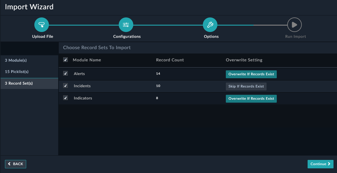 Import Wizard - Importing Record Data