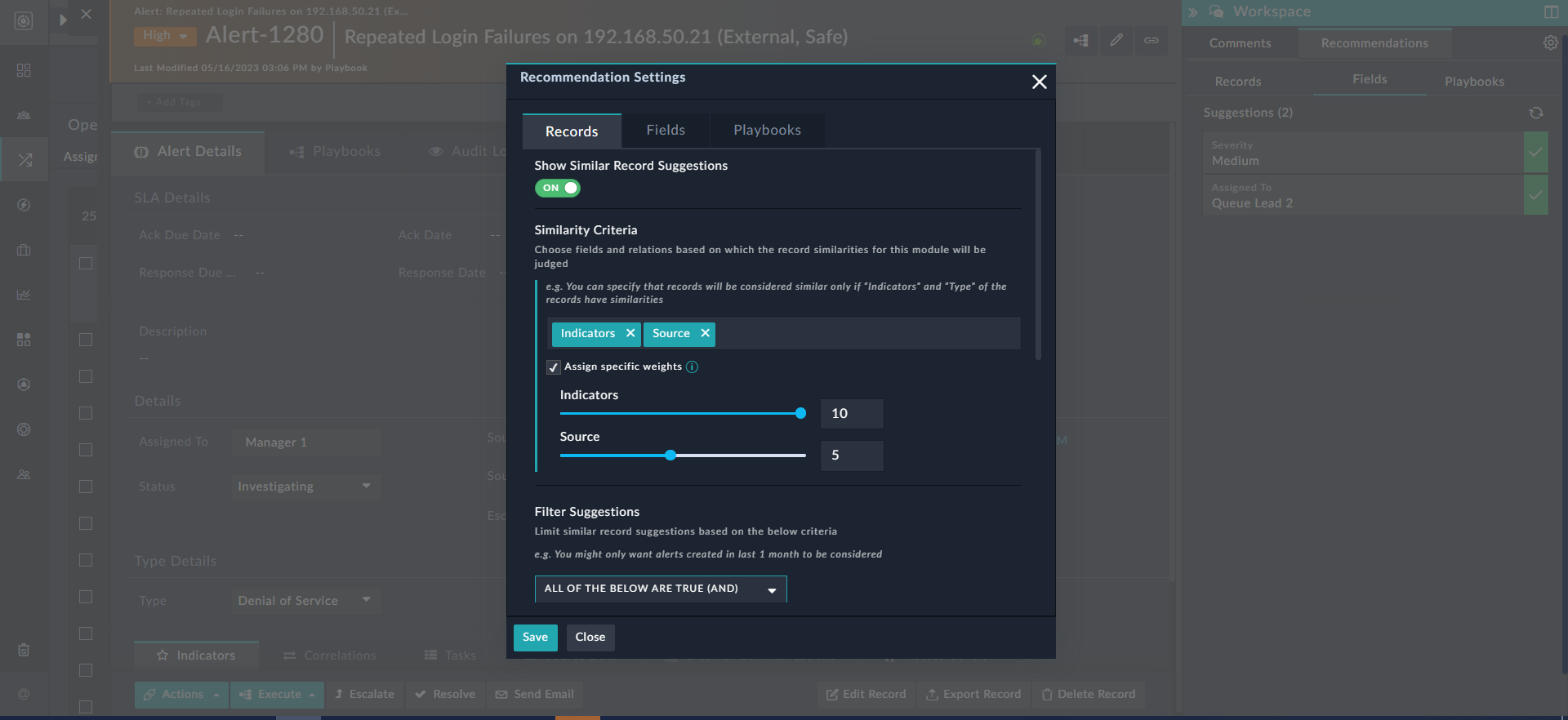 Defining the Similarity Criteria