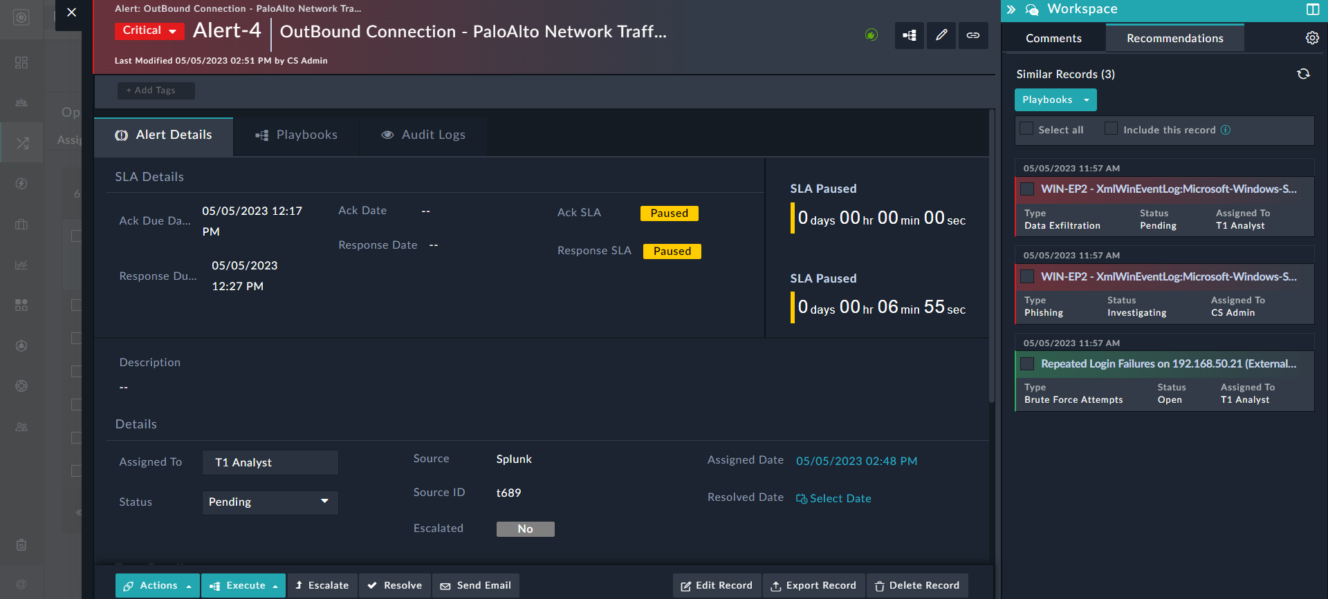 Recommendation Pane with only Similar Records tab enabled