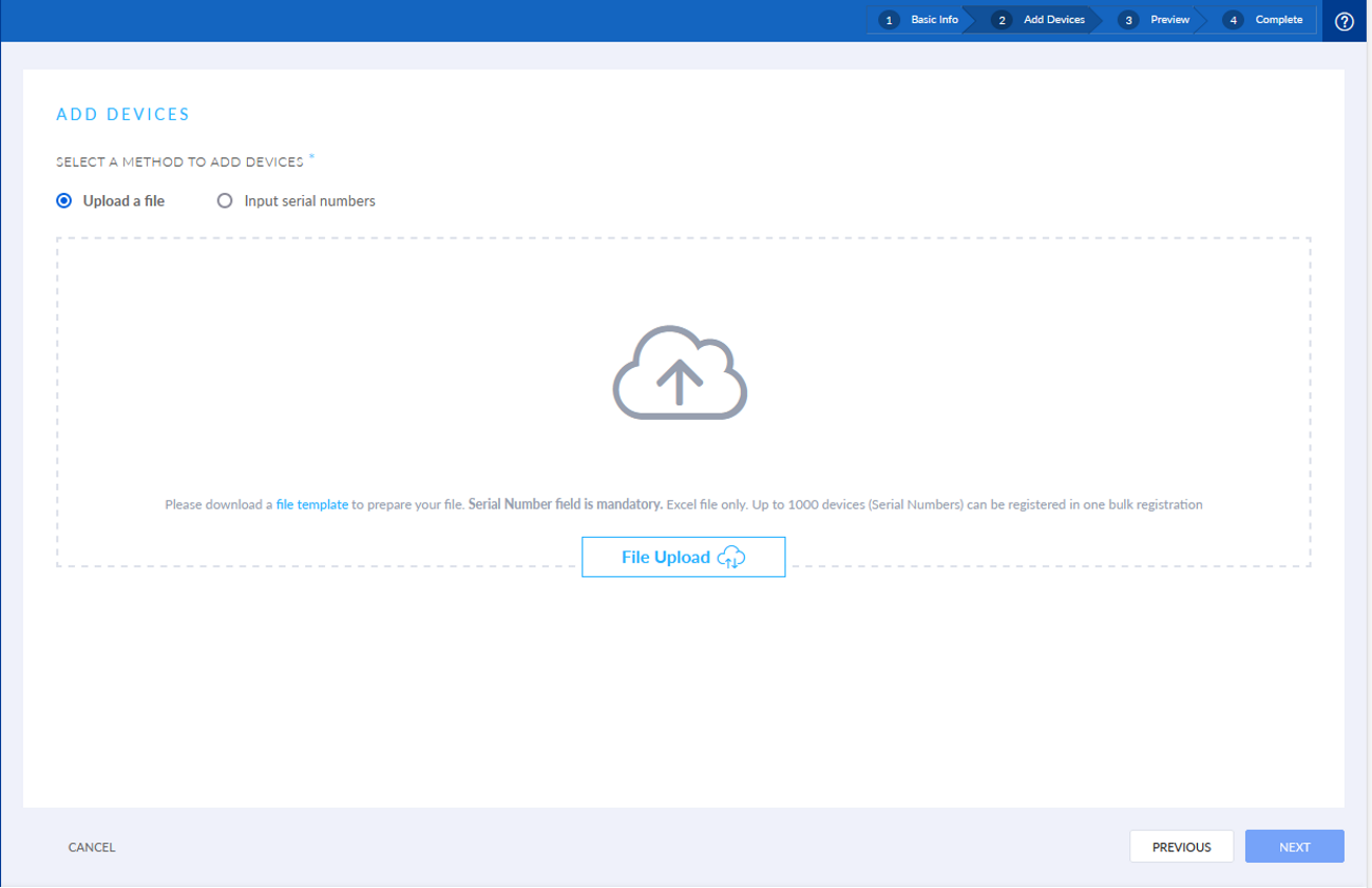 Bulk Registration | FortiCloud Services 23.4.0 | Fortinet Document Library