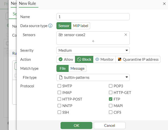 Log FTP upload traffic with a specific pattern | FortiGate / FortiOS 7. ...