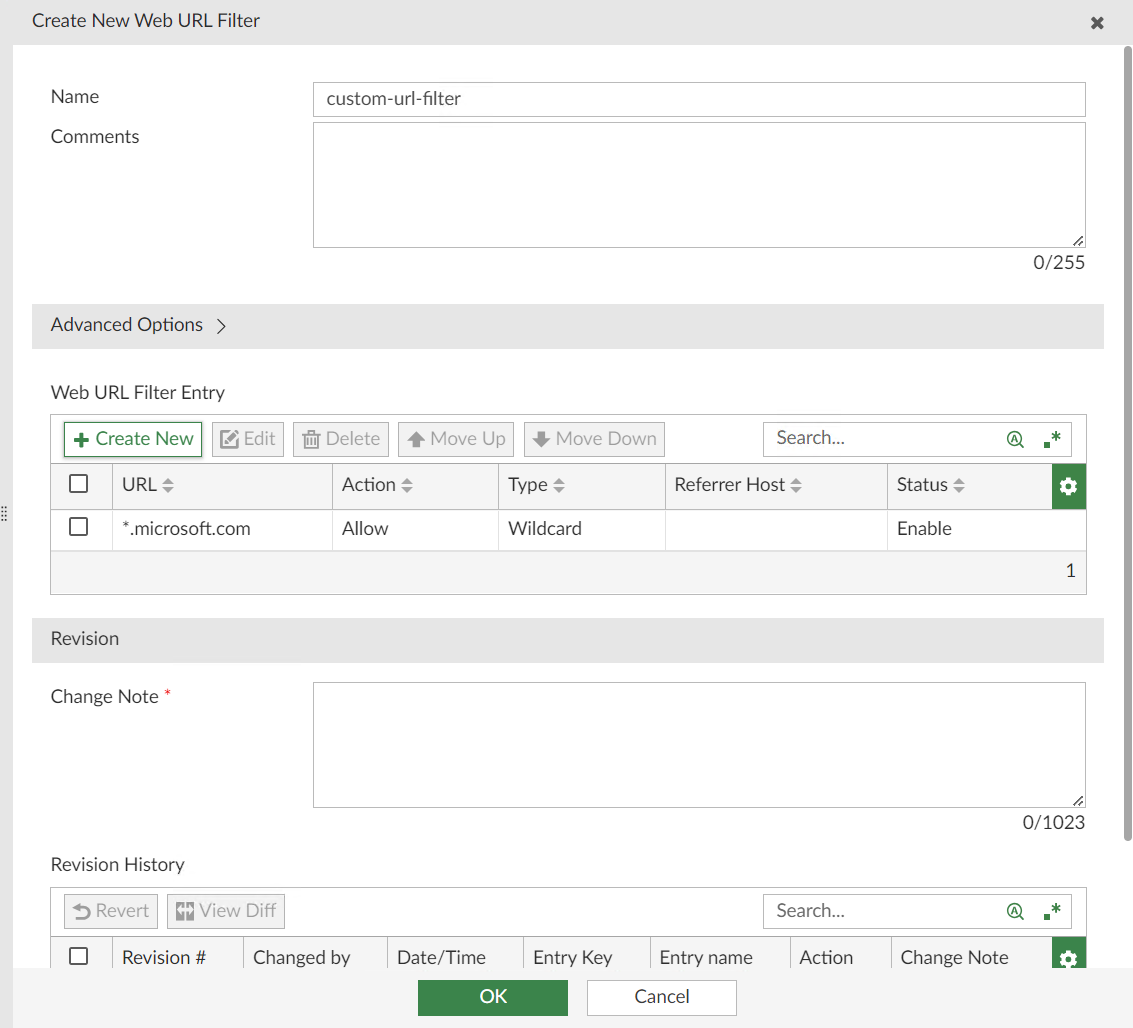 Creating and applying a new CASB profile to Web Filter profile ...