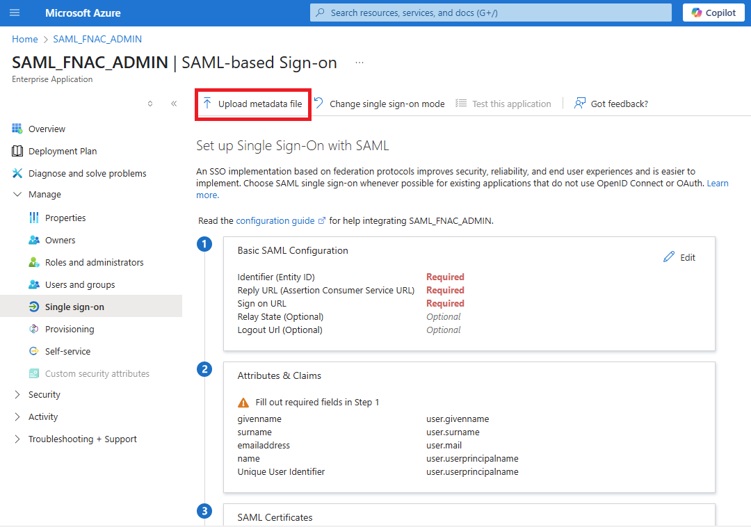 Complete SP configuration | FortiNAC-F 7.6.3 | Fortinet Document Library