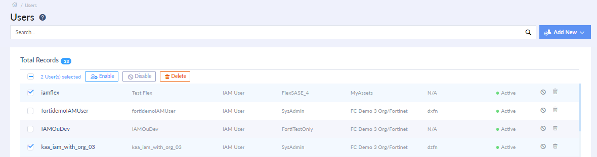 Bulk updating users | FortiCloud Services 23.4.0 | Fortinet Document ...