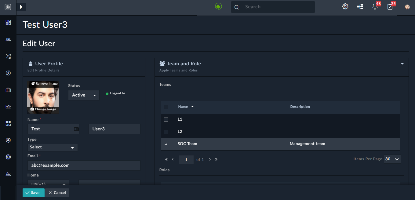 User's Own Profile Page