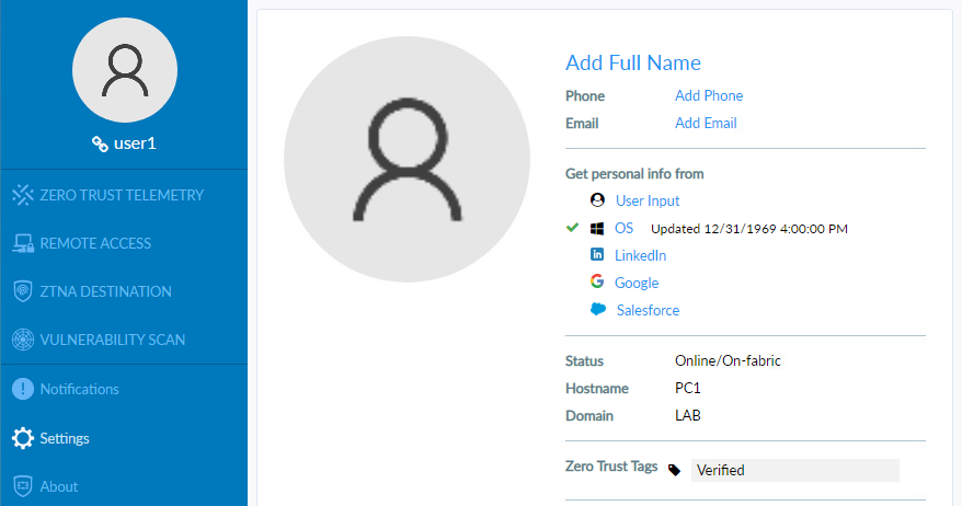 Verifying users in EMS | FortiClient 7.2.0 | Fortinet Document Library
