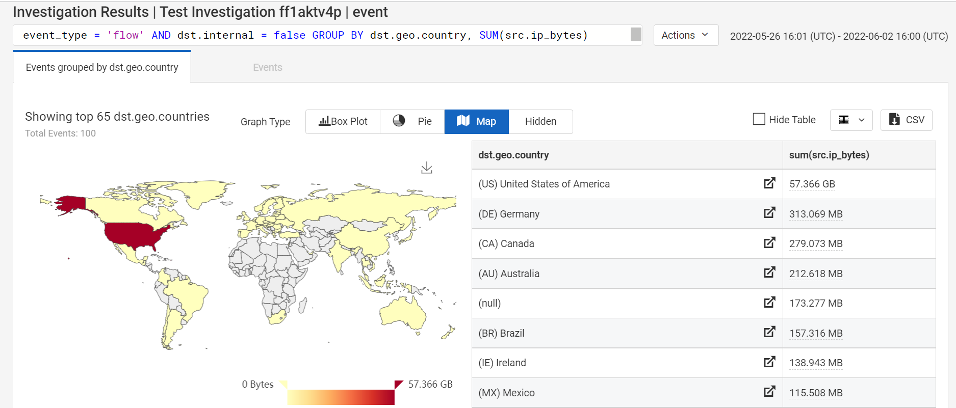 World map | FortiNDR Cloud 2023.1.1