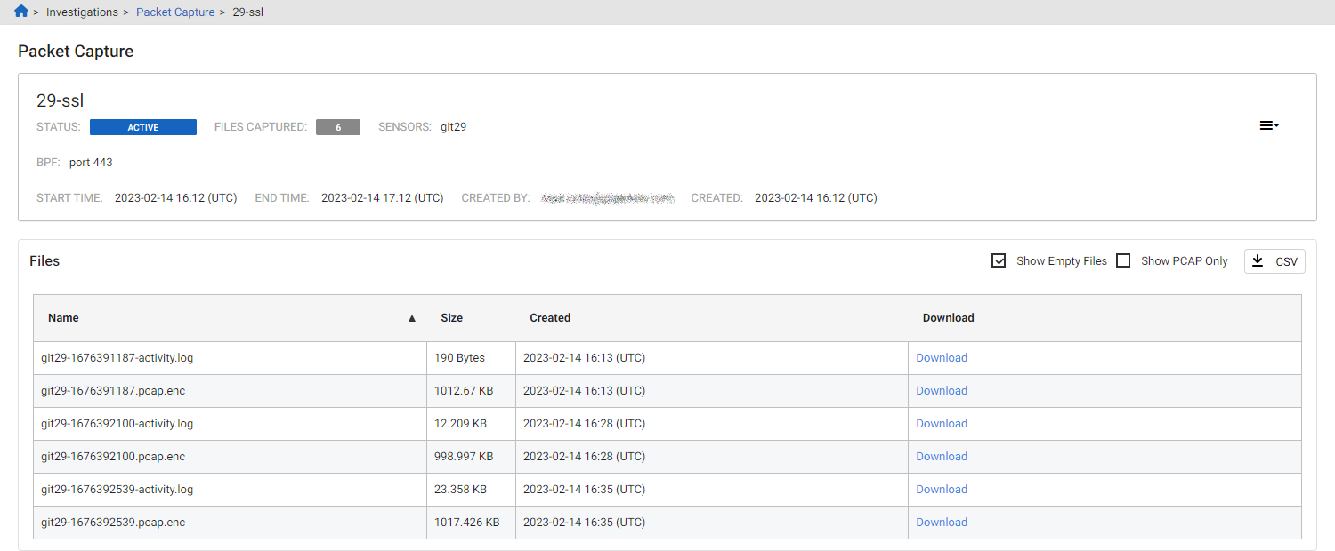 Packet Capture Fortigate Packet Capture | FortiNDR Cloud 2023.2.0 | Fortinet Document Library