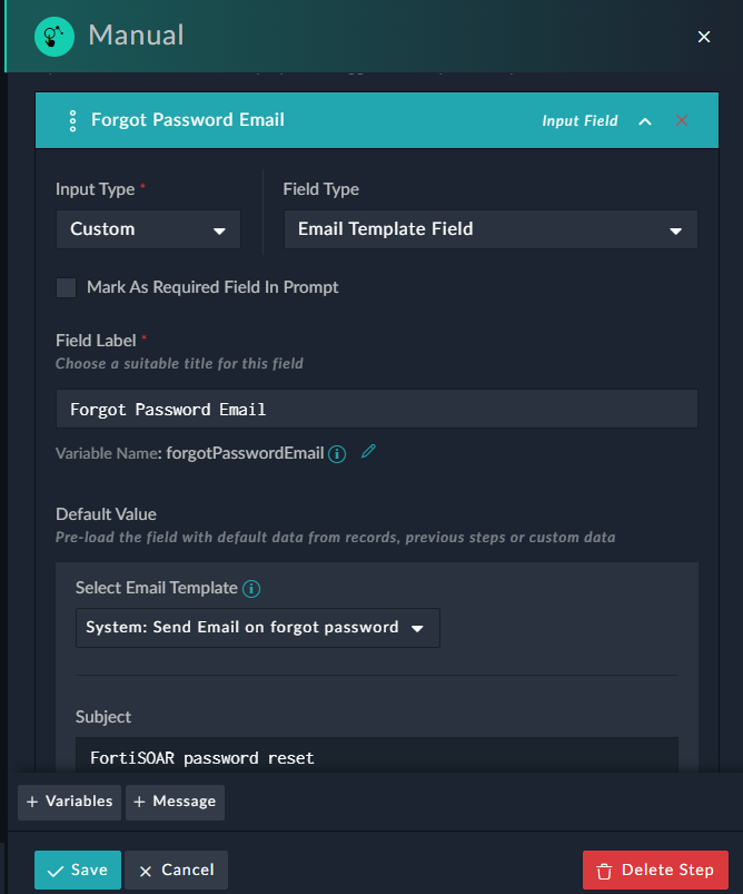 Triggers & Steps | FortiSOAR 7.5.0 | Fortinet Document Library