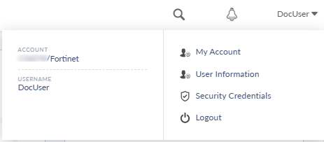 User Information | FortiCloud Services 25.1.a | Fortinet Document Library