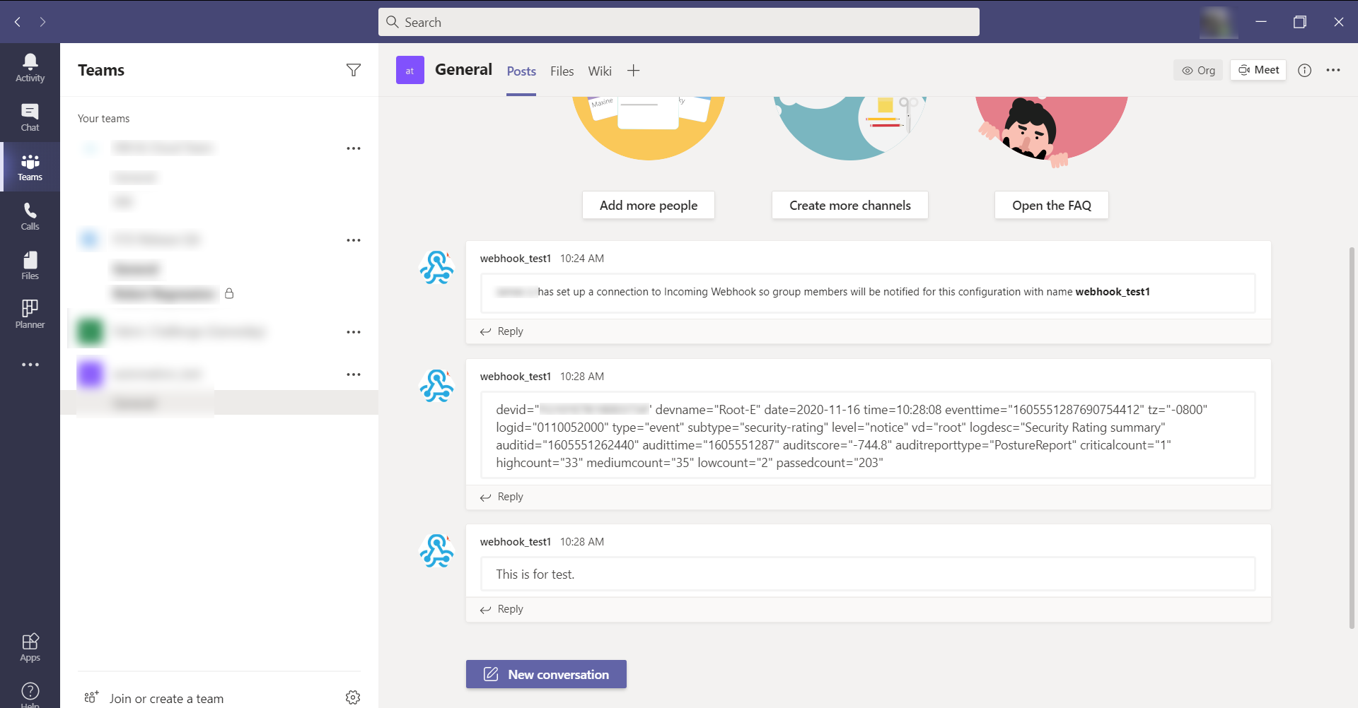 Microsoft Teams Notification action | FortiGate / FortiOS 7.6.5 | Fortinet  Document Library