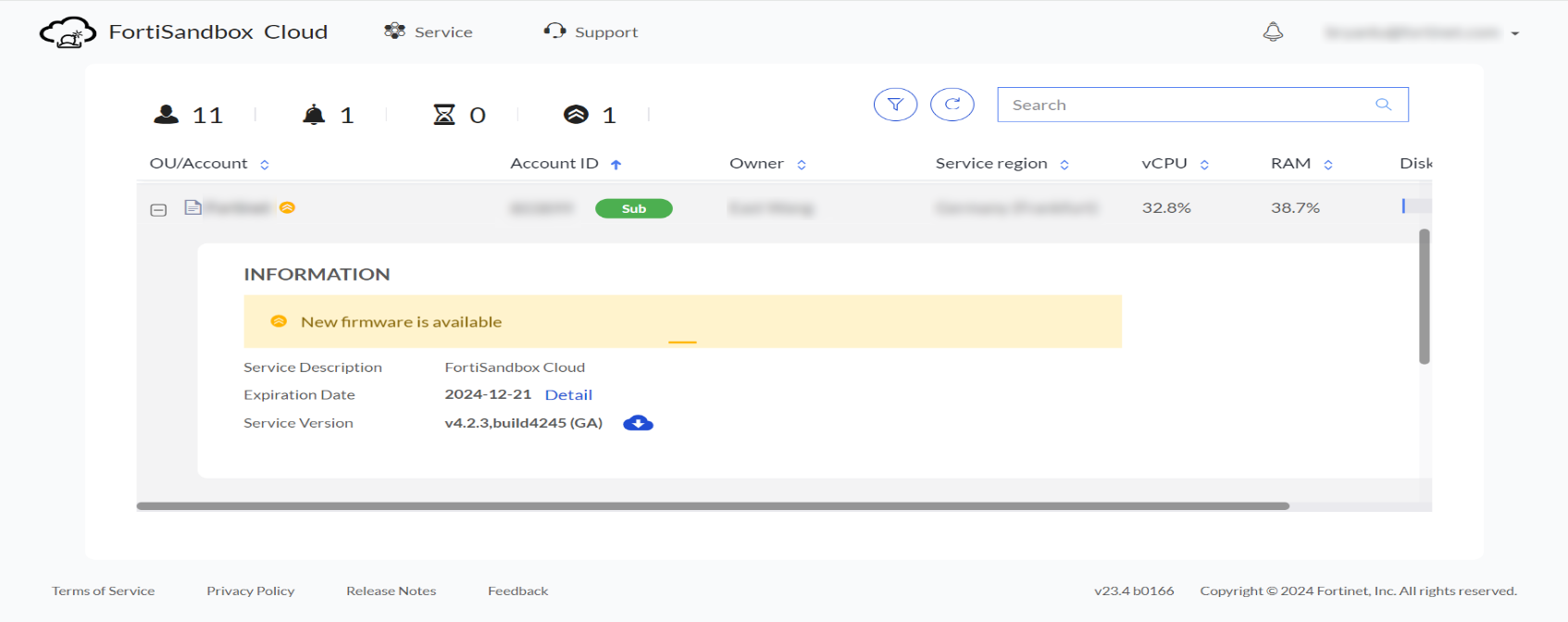Keeping firmware up-to-date | FortiSandbox Cloud 24.1.4436 | Fortinet ...