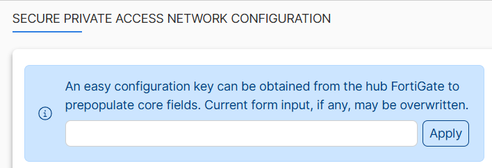 Configuring network configuration | FortiSASE | Fortinet Document Library
