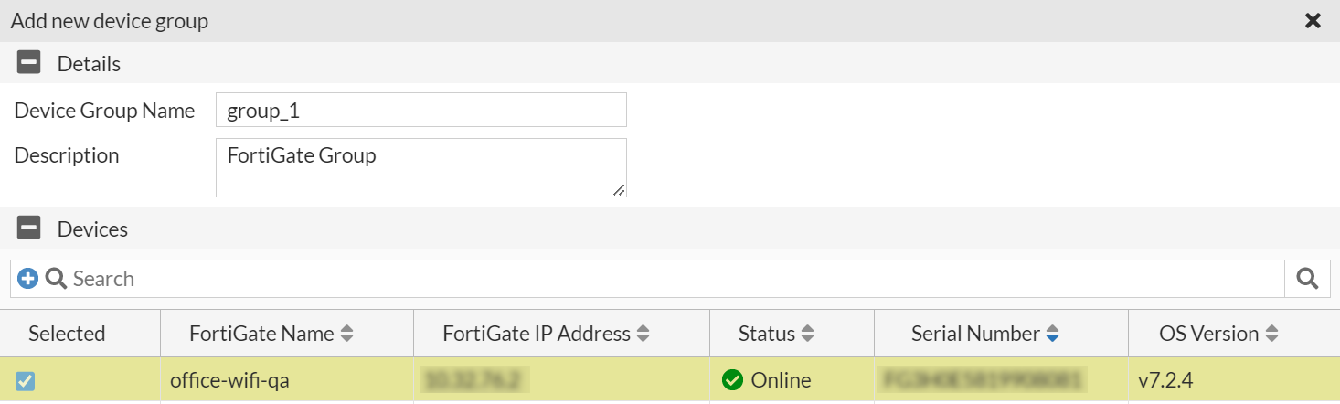 Device Groups | FortiAIOps 2.1.0 | Fortinet Document Library