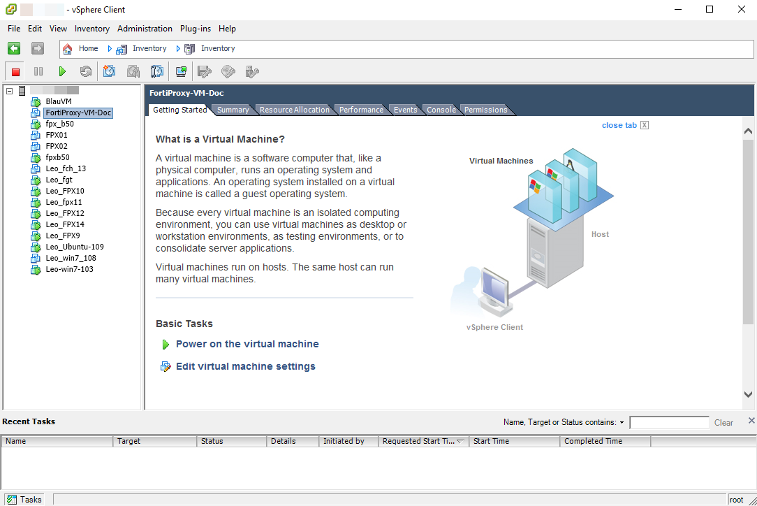 Configure virtual hardware settings | FortiProxy Private Cloud 7.6
