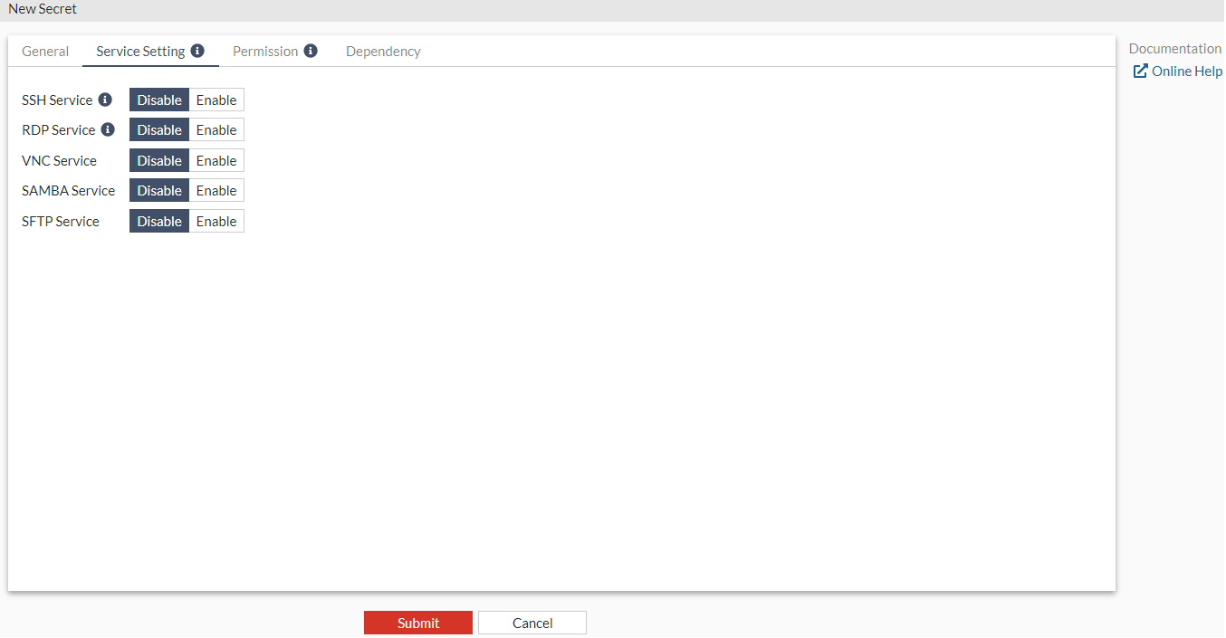 Creating a secret | FortiPAM 1.3.1 | Fortinet Document Library