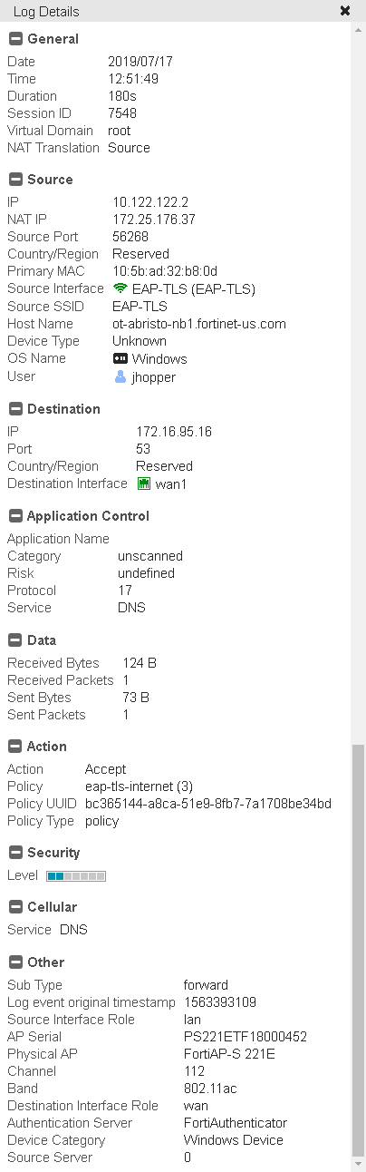 Results | FortiAuthenticator 6.6.0 | Fortinet Document Library