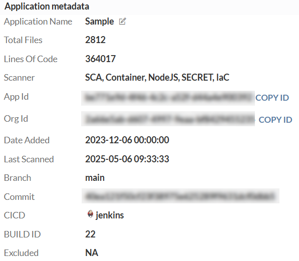 Viewing Application Details | FortiDevSec VM 3.0.0 | Fortinet Document ...