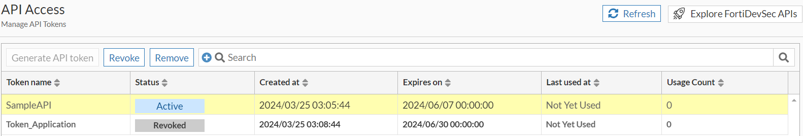 API Access | FortiDevSec VM 3.0.0 | Fortinet Document Library