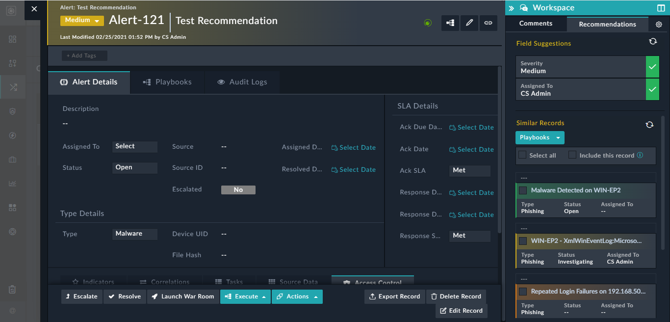 Assigning values to fields based on field suggestion
