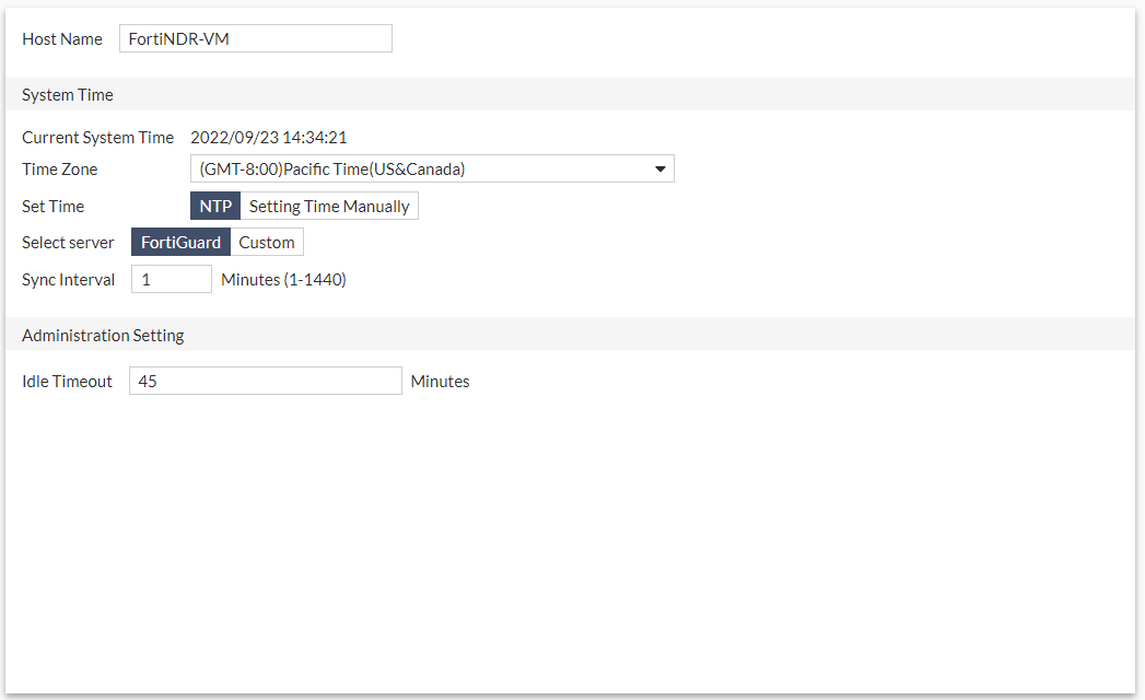 Settings | FortiNDR 7.4.5 | Fortinet Document Library