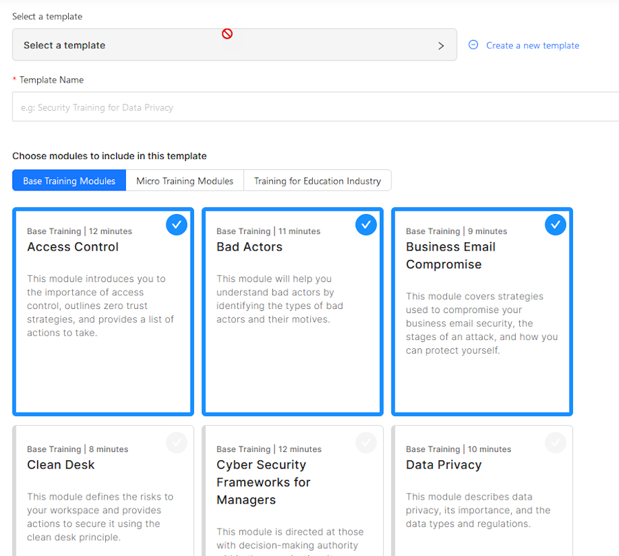 Managing campaign templates | Security Awareness and Training 24.2.1 ...