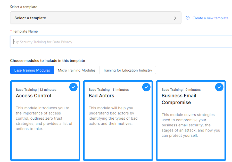 Managing campaign templates | Security Awareness and Training 24.2.1 ...