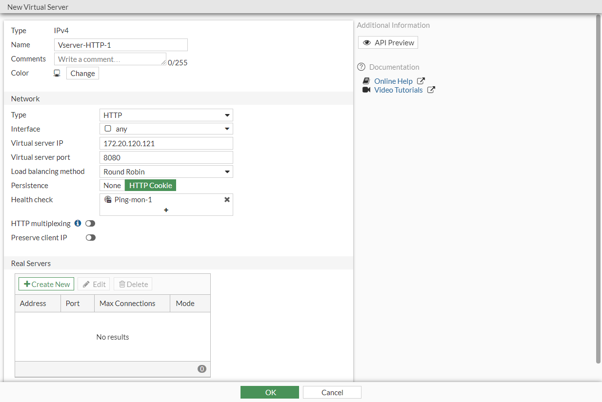 Virtual server load balance | FortiGate / FortiOS 7.2.11 | Fortinet ...