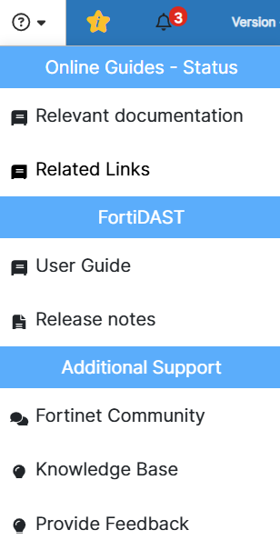User Interface Overview | FortiDAST 25.2.a | Fortinet Document Library