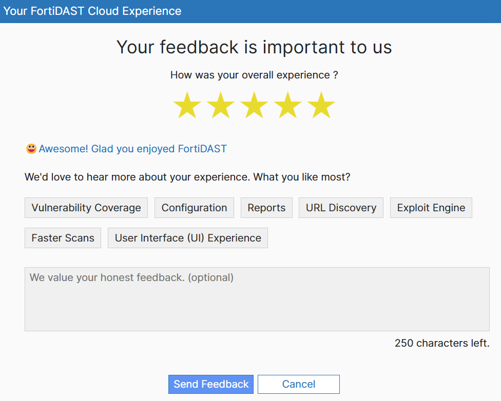 User Interface Overview | FortiDAST 25.2.a | Fortinet Document Library
