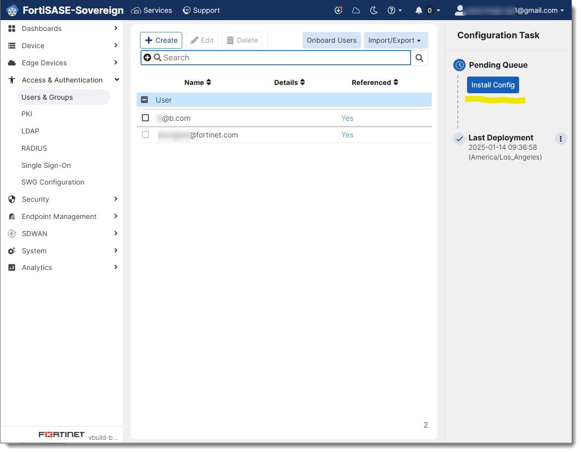 Create users | FortiSASE-Sovereign | Fortinet Document Library