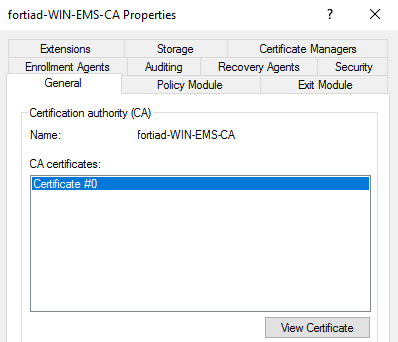 CA certificate | FortiClient 7.0.13 | Fortinet Document Library