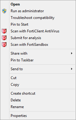Forticlient Menu Scanning with FortiSandbox on-demand | FortiClient 7.2.3 | Fortinet ...