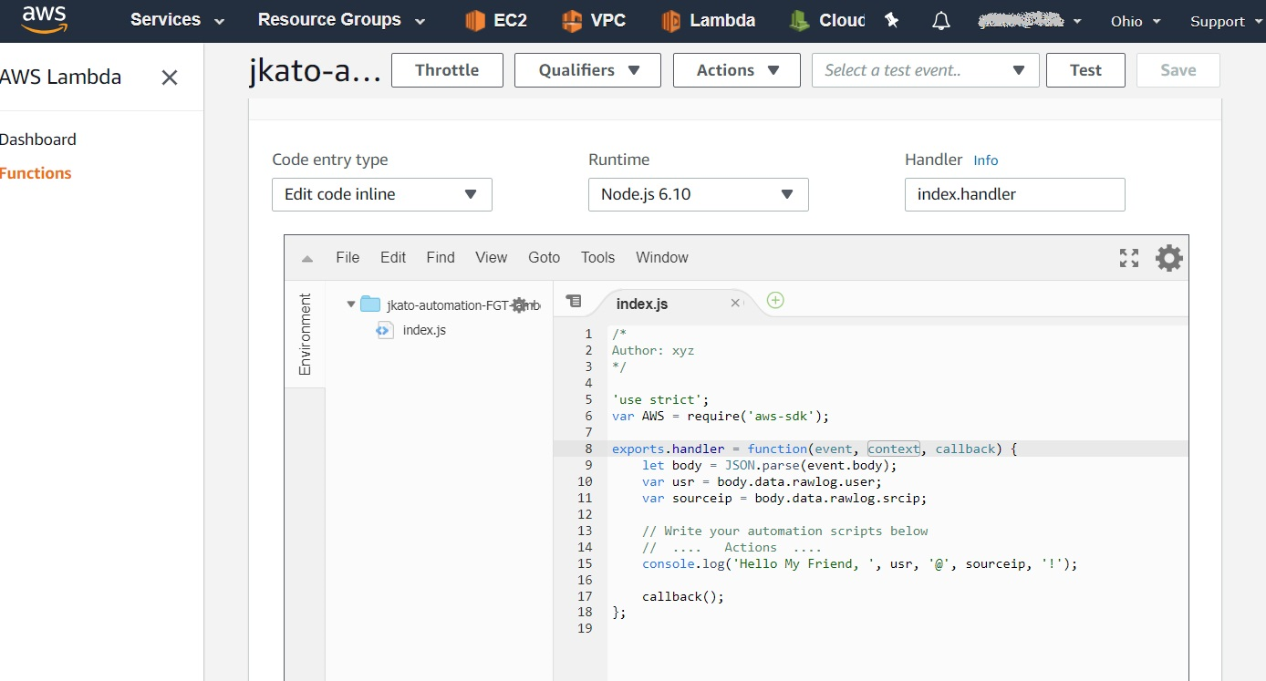 Configuring an example automation stitch | FortiGate Public Cloud 7.2.0 ...