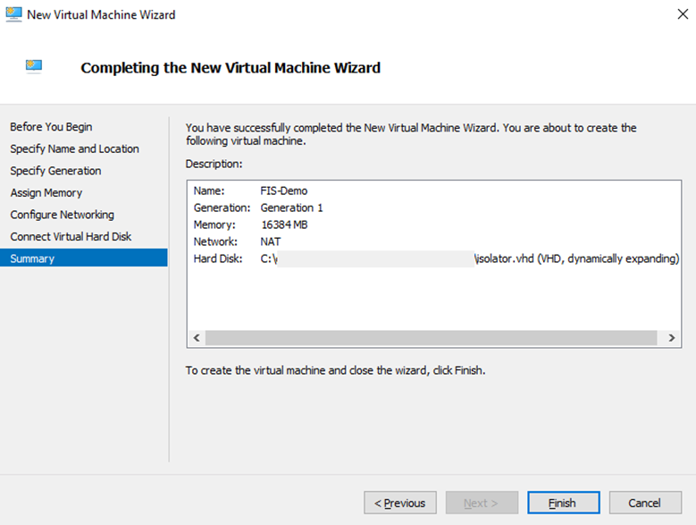 Installing FortiIsolator VM for Microsoft Hyper-V | FortiIsolator 2.4.0