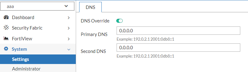 Configuring DNS settings for non-root VDOM | FortiADC 7.6.0 | Fortinet ...